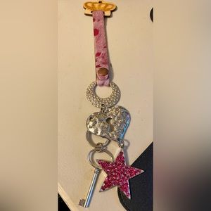 Fabulous Pink Leather Key Chain Holder